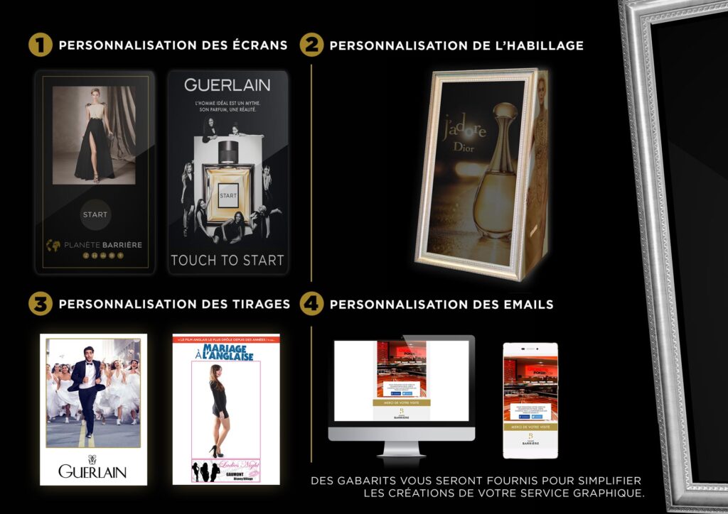 Personnalisation photobooth miroir